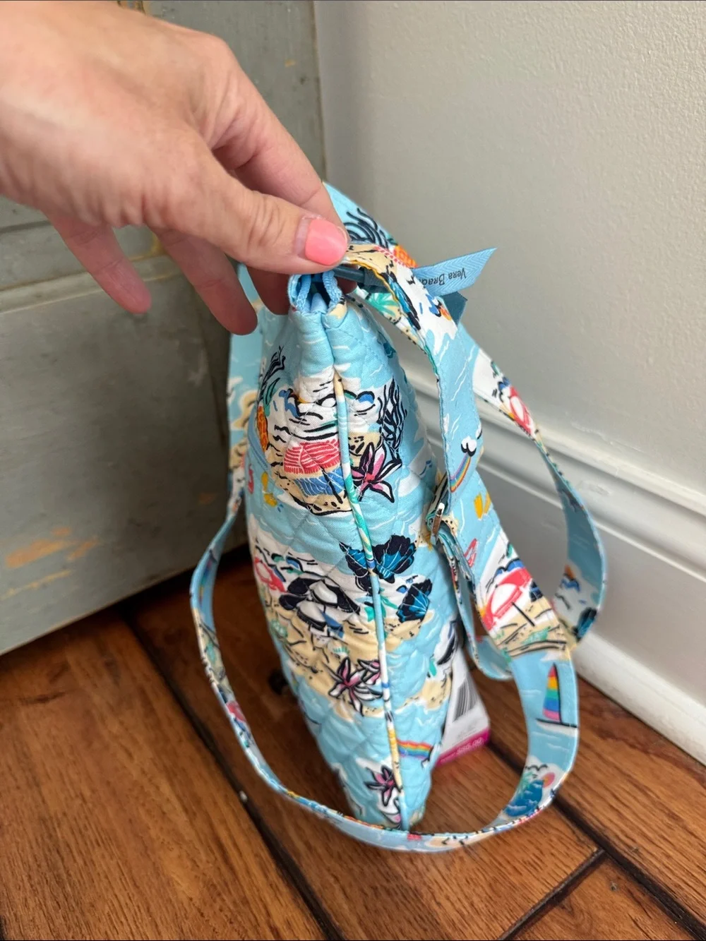 NWT Vera Bradley XL Hipster Crossbody Shoulder Bag Purse Beach Treasures Quilted - Picture 4 of 13